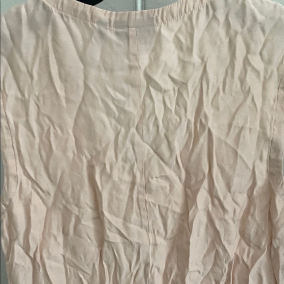 Kate Spade Saturday Light Pink V-Neck Silk Sleeveless Blouse - Picture 7 of 8